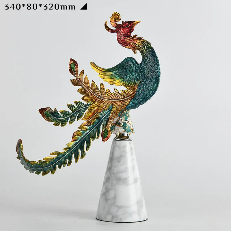 Afralia™ Chinese Dragon Phoenix Decor for Wine Cabinet Porch Study, Modern Home Gift