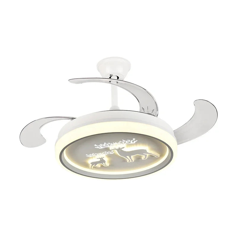 Afralia™ Bird Nest Ceiling Fan with LED Light Remote Control