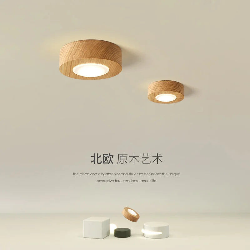 Afralia™ Nordic Wooden Ceiling Lamps - Acrylic LED Lighting for Home Decor