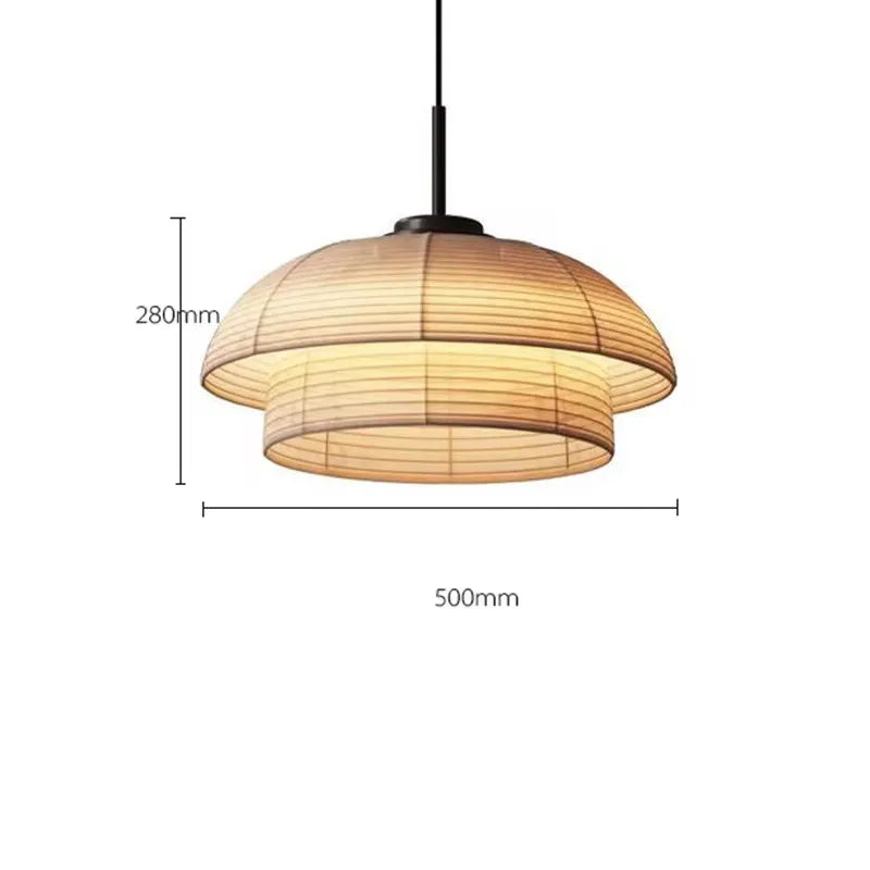 Afralia™ Japanese Wabi Sabi Fabric Pendant Light: Traditional and Creative Lighting for Dining Room