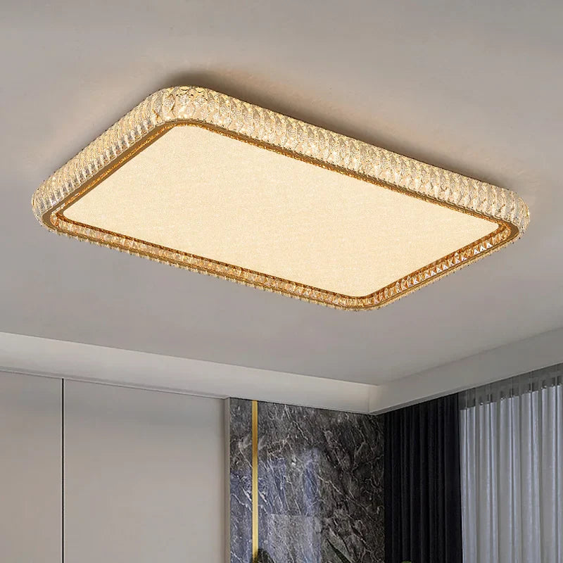 Afralia™ Crystal LED Ceiling Light Fixture Chandelier for Bedroom and Living Room