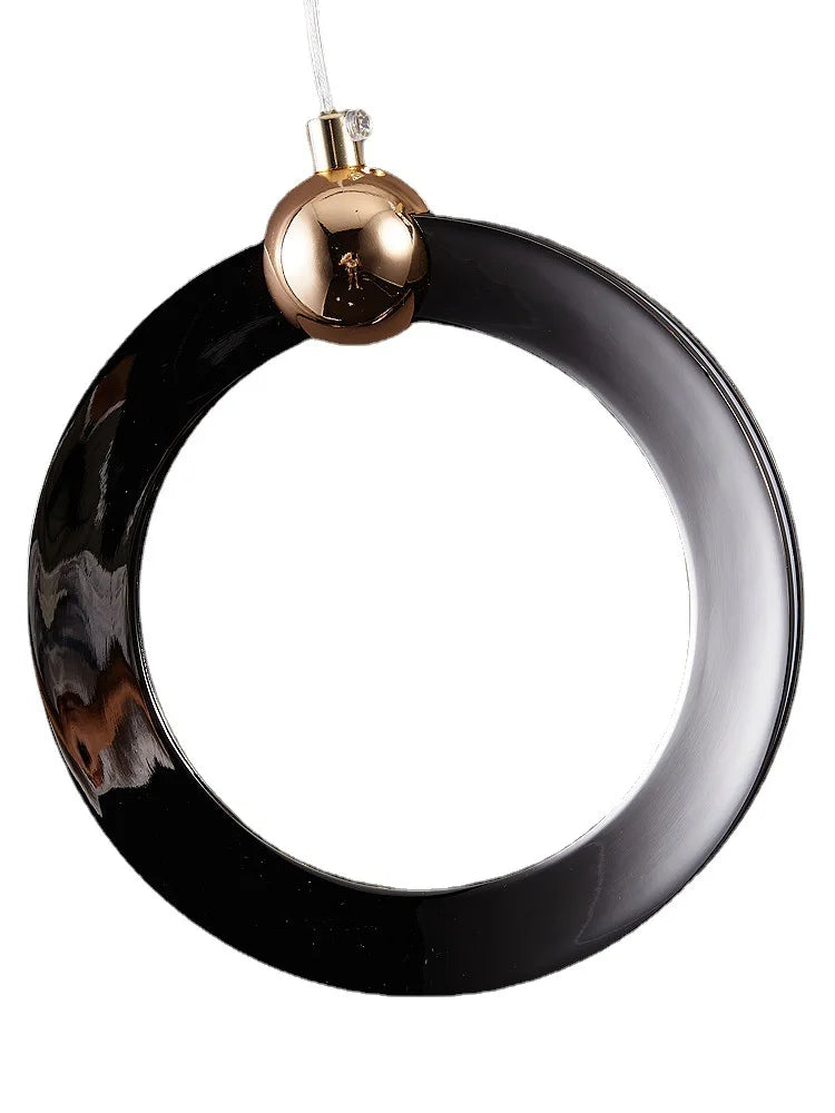 Afralia™ Modern Black Gold Chandelier for Loft Living Room - Luxury Minimalist Lighting