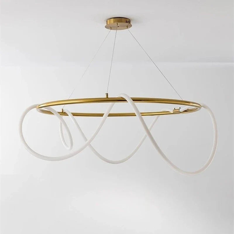 Afralia™ Modern LED Tube Ceiling Chandelier for Dining & Living Room Ornaments