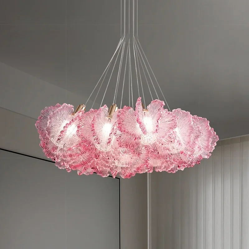 Afralia™ Modern Floral Pendant Chandelier for Bedroom, Restaurant, and Hotel Dining Room