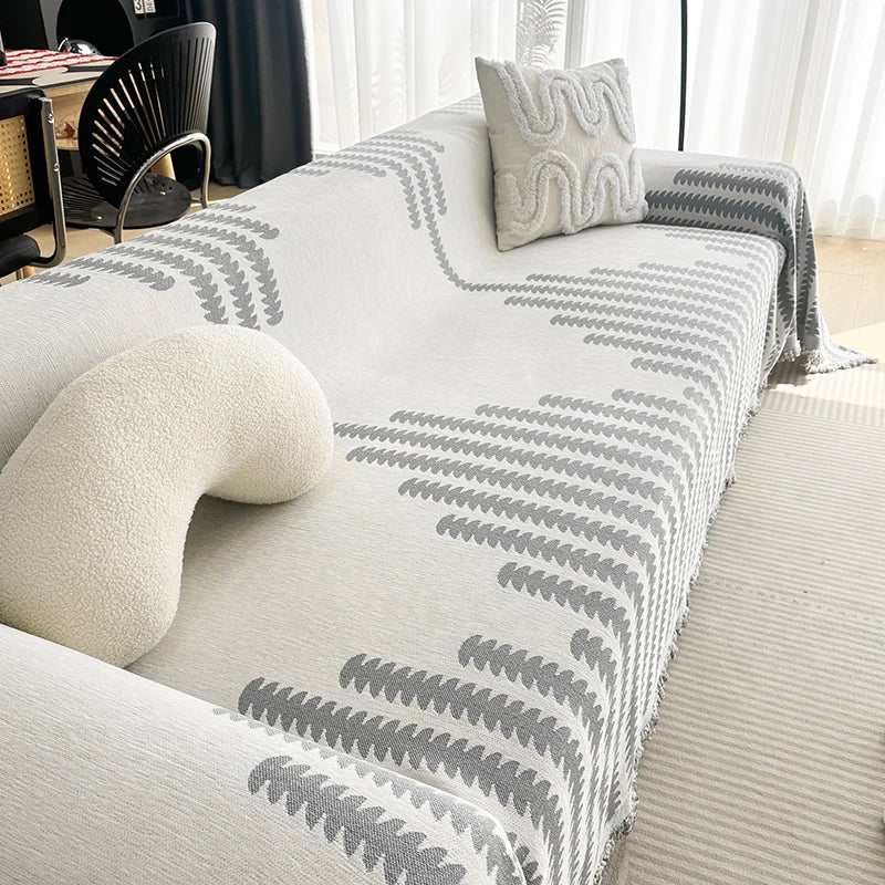 Afralia™ Chenille Sofa Cover: Thickened, Non-slip Couch Towel for Pets & Kids