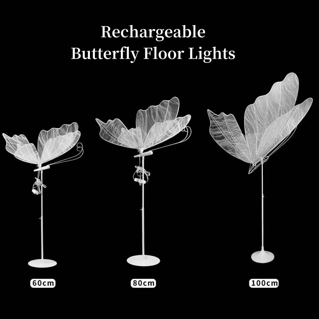 Afralia™ Lace Romantic Butterfly LED Floor Light for Wedding Decor & Party Stage