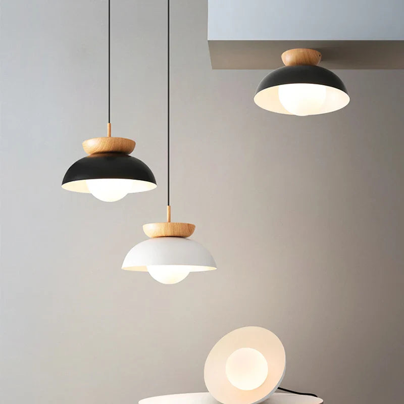 Afralia™ Modern Nordic Wooden Ceiling Light for Living Rooms, Staircases, and Balconies