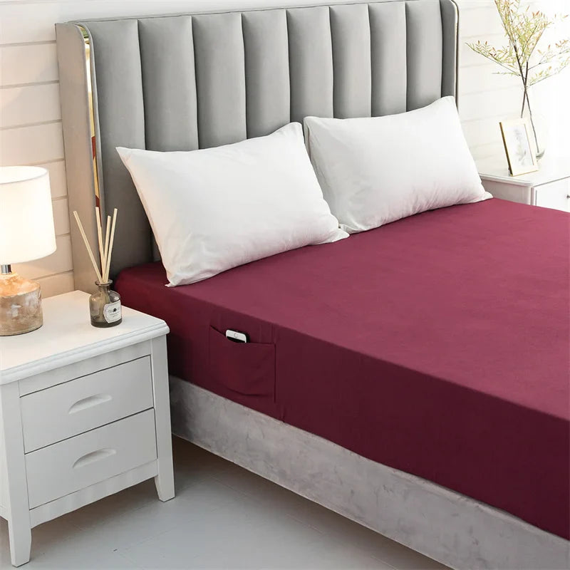 Afralia™ Luxe Sanding Fitted Sheet: High-Quality King Queen Bed Linen