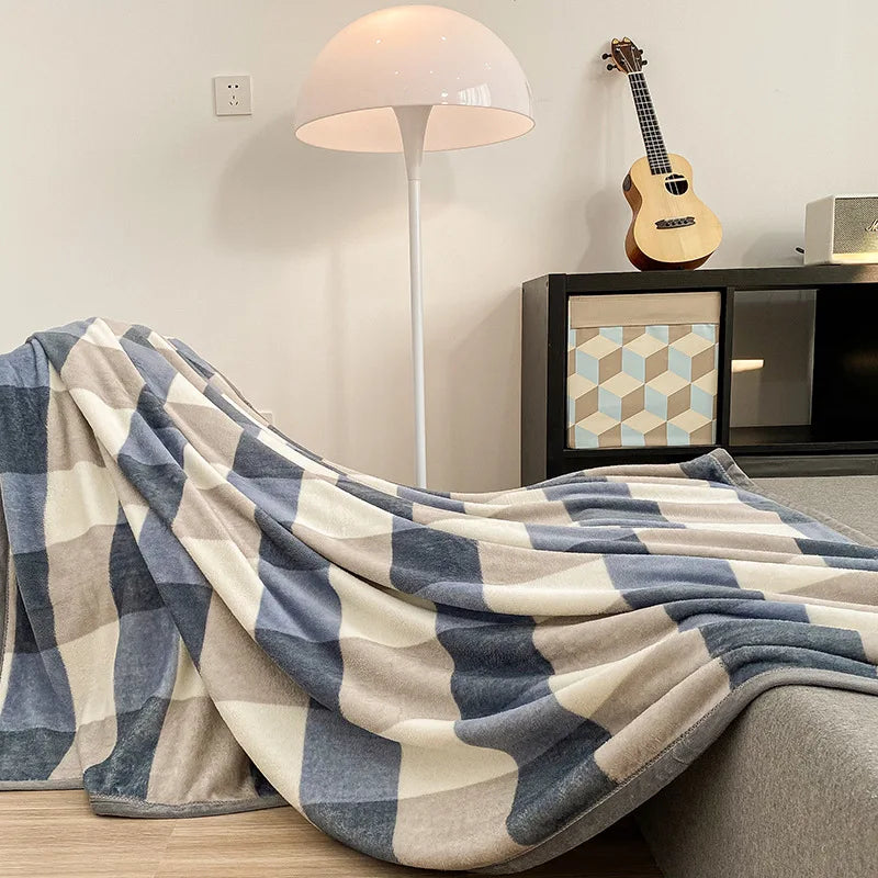 Afralia™ Milk Velvet Cartoon Printed Blanket: Multi Functional Skin-Friendly Winter Warm Bed Sheet