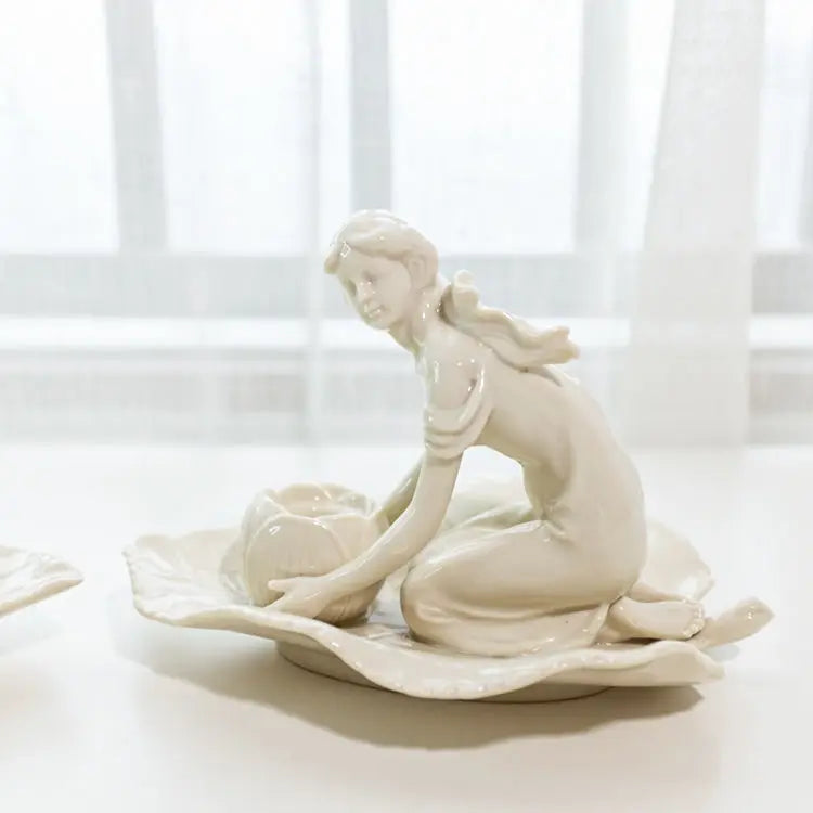 Afralia™ Ceramic Goddess Candle Holder - High Temperature Ornament