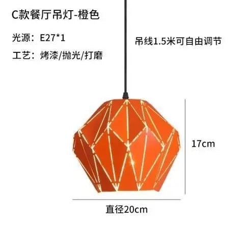Afralia™ Vintage Diamond Shade Pendant Chandelier - Industrial Hanging Light for Kitchen Bedroom