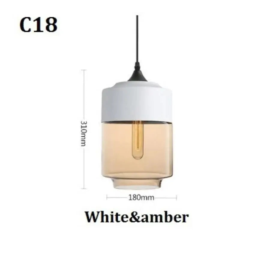 Afralia™ Black Glass Pendant Light Fixture for Modern Indoor Decor & Dining Room