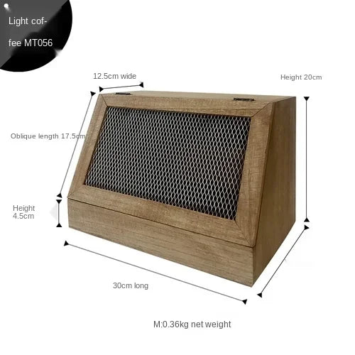 Afralia™ Wood Bread/Fruit Box with Iron Net Tableware - Wedding Party Home Décor