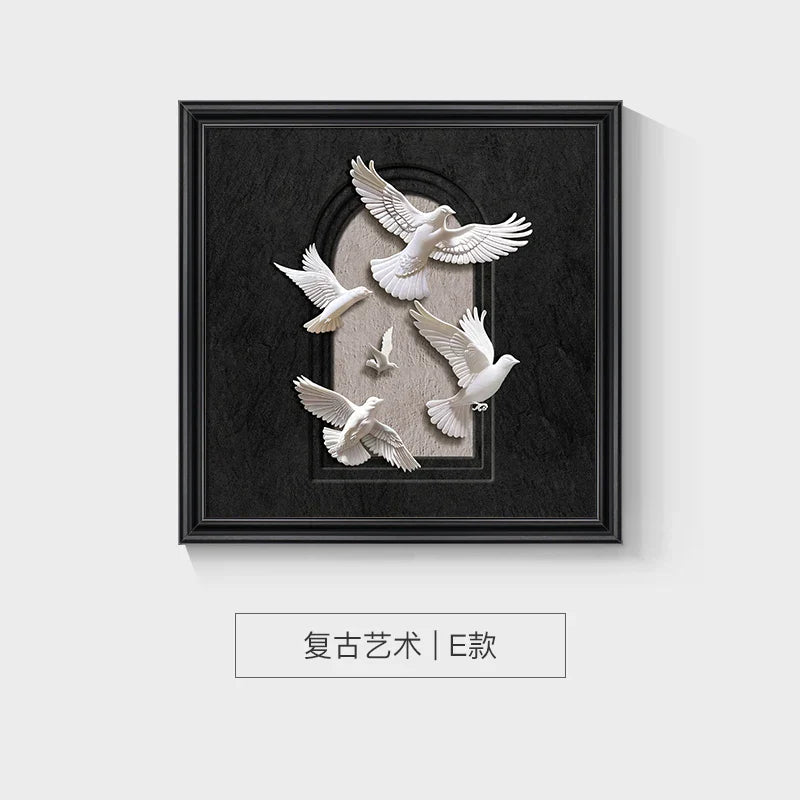 Afralia™ Animal Wall Decor Frame Set Art Painting Poster Room Aesthetic Decoration