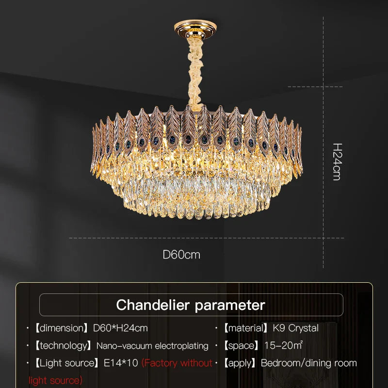 Afralia™ Crystal Chandelier: Elegant Post-Modern Living Room & Bedroom Lighting