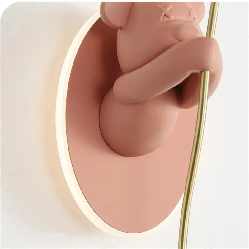 Afralia™ Bear Balloon Wall Light: Kawaii Cartoon Lamp for Children's Room & Bedroom