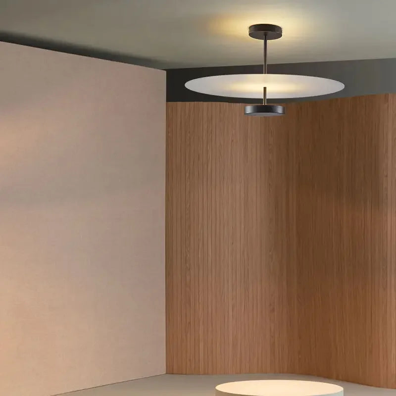 Afralia™ Acrylic Black Round Chandelier for Bedroom and Salon Lighting