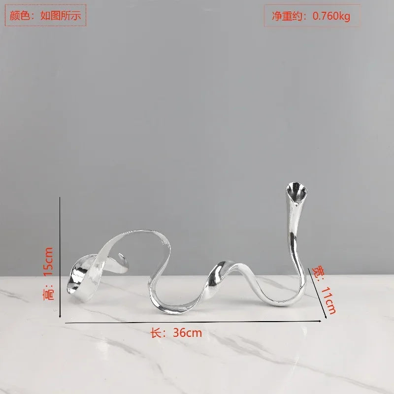 Afralia™ Geometric Gold Candlestick Holder Centerpiece