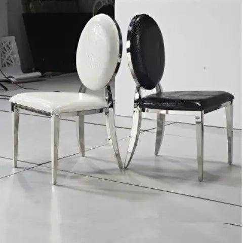 Afralia™ Nordic Stainless Steel Dining Chairs: Modern, Simple, High-End Backrest Design