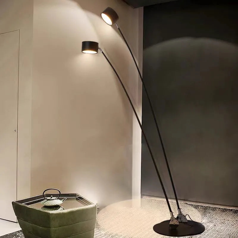 Afralia™ Sampei Arc Floor Lamp: Italian Design Long Pole Spotlight for Living Room Decor