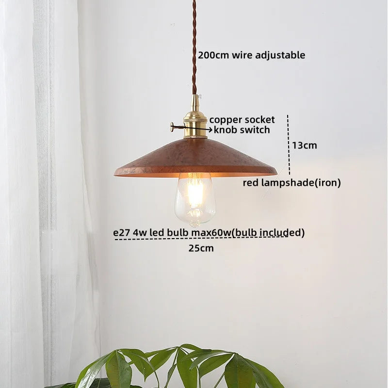 Afralia™ Retro Iron LED Pendant Lights for Home Decor, Restaurant, Bedroom, Living Room