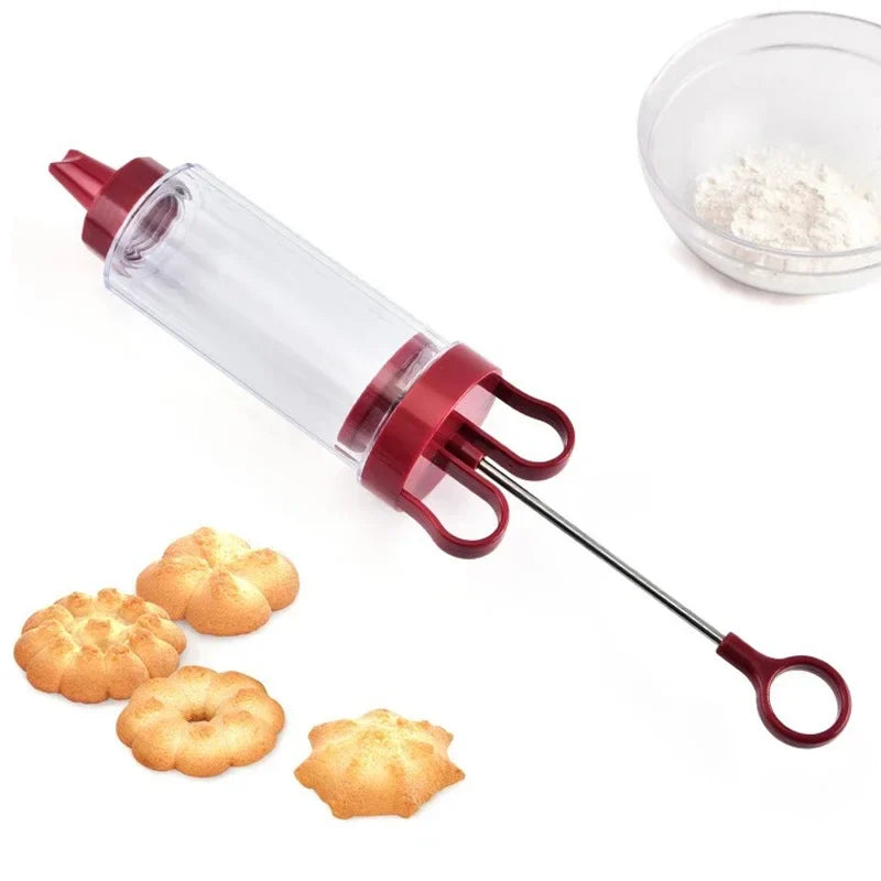 Afralia™ Cookie Cream Cake Press Decorating Kit Butter Syringe Pastry Baking Tools