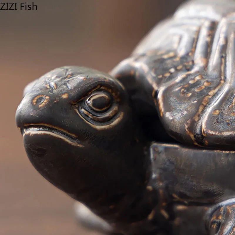 Afralia™ Turtle Ceramic Ashtray - Smoking Accessories, Desktop Standby & Office Table Essential