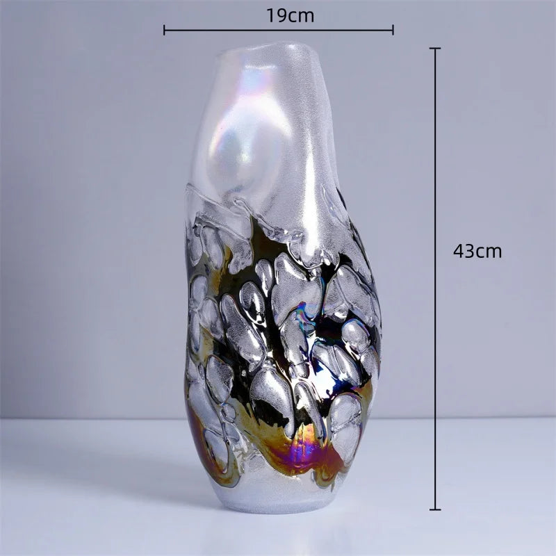 Afralia™ Gradient Glass Vase for Home Decor and Floral Arrangements