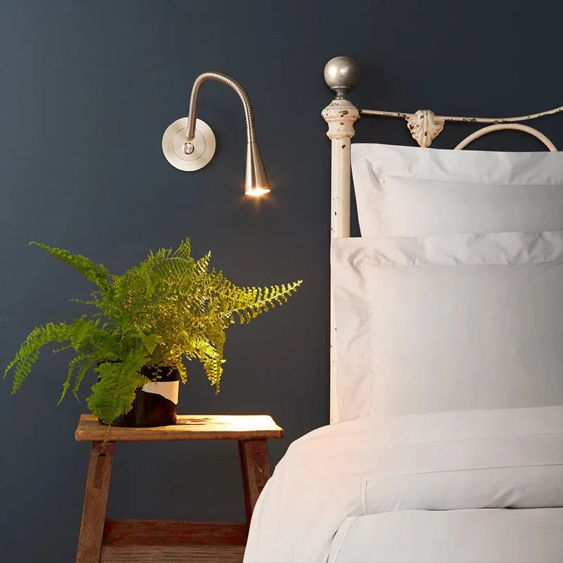 Afralia™ Aluminum LED Gooseneck Wall Sconce for Bedroom Spotlight Reading Light