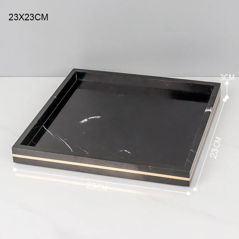 Afralia™ Nero Marquin Marble Bathroom Set with Gold Accents