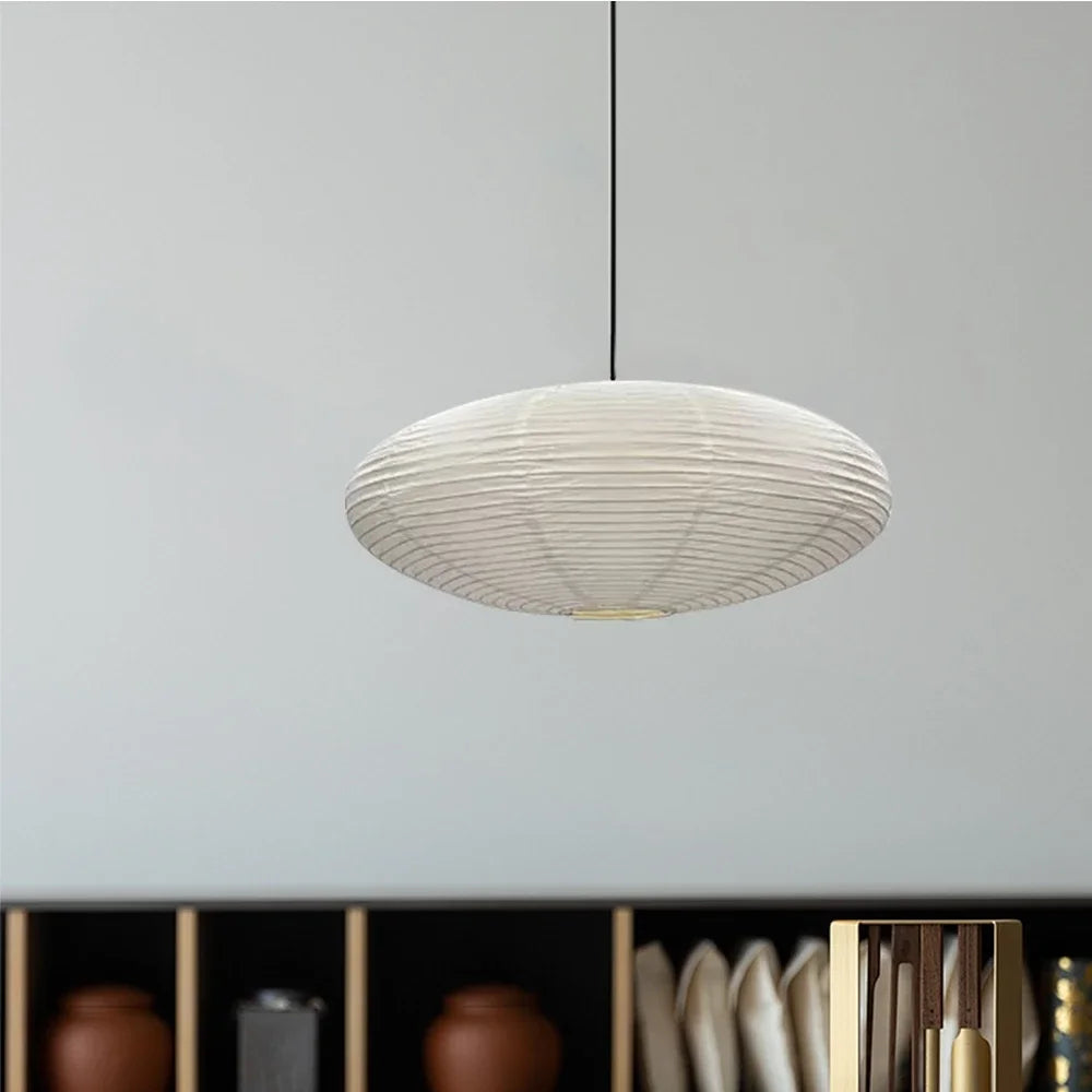 Afralia™ Rice Paper Ceiling Hanging Lamp Designer Pendant Light for Living Room