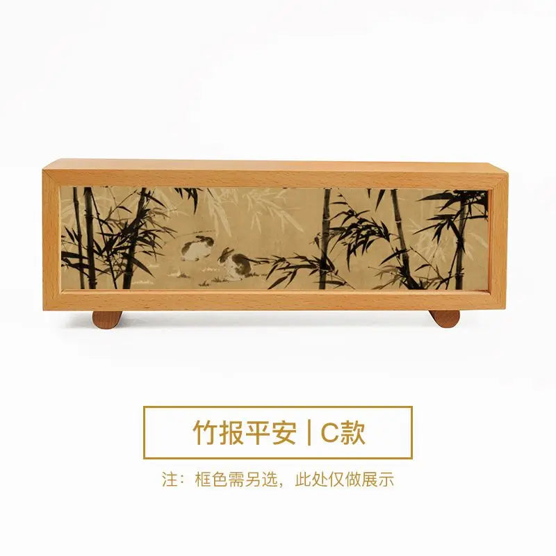 Afralia™ Chinese Wind Lamp Tabletop Painting Creative Night Light Bedroom Decor