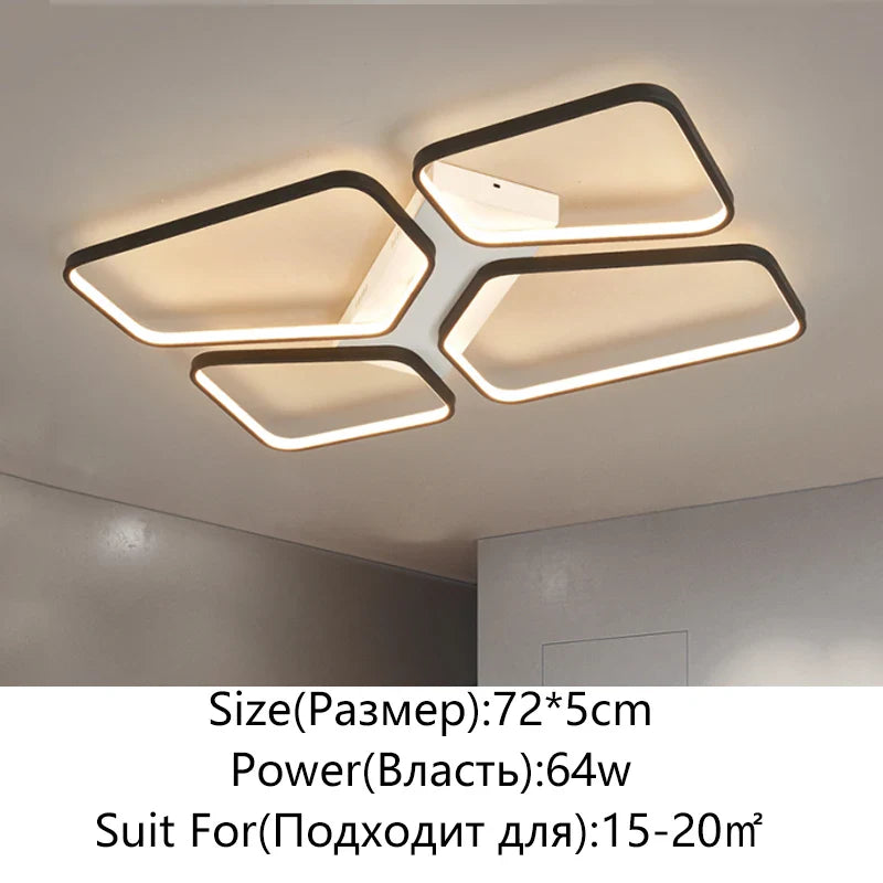 Afralia™ LED Ceiling Lights: Modern, Stylish, Minimalist Black for Living Room and Restaurant