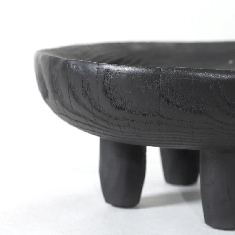 Afralia™ Imitation Wood Grain Corner Tray Fruit Bowl Desktop Storage Jewelry Plate Tray