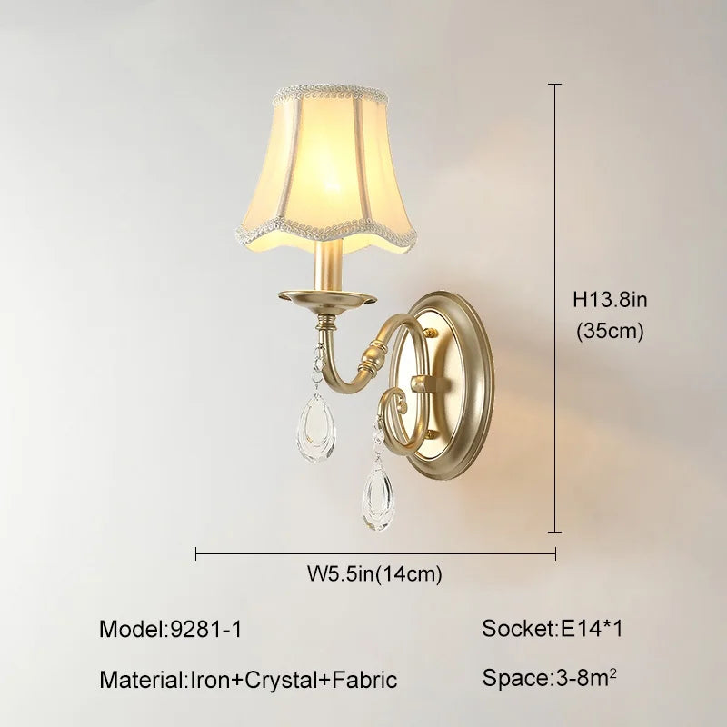 Afralia™ Gold Crystal Chandelier with Lamp Shade, Elegant Lighting Fixture for Living Room, Bedroom, Dining Room