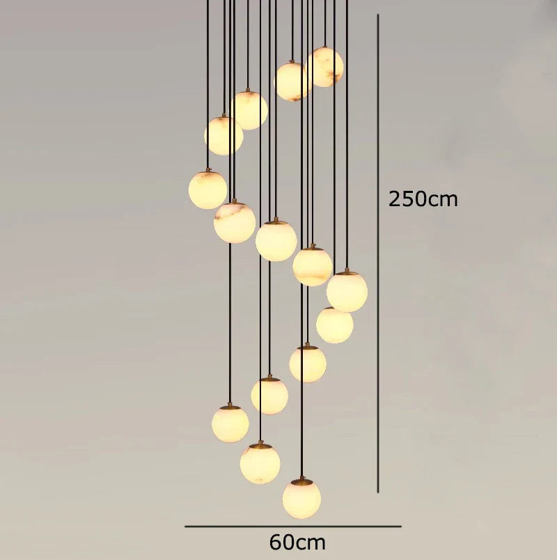 Afralia™ LED Pendant Light Chandeliers for Living Room Staircase Indoor Lighting