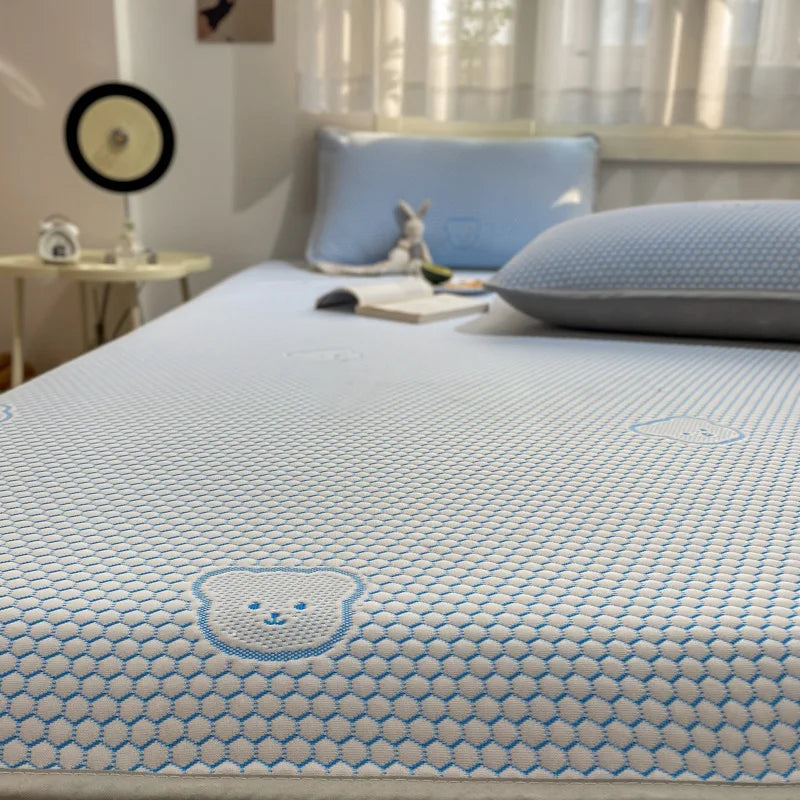 Afralia™ Cooling Ice Bean Sheet Set: Breathable Rayon Mat & Pillowcases for Summer Bed