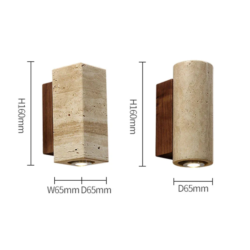 Afralia™ Yellow Stone LED Wall Sconce for Home Decor Lighting