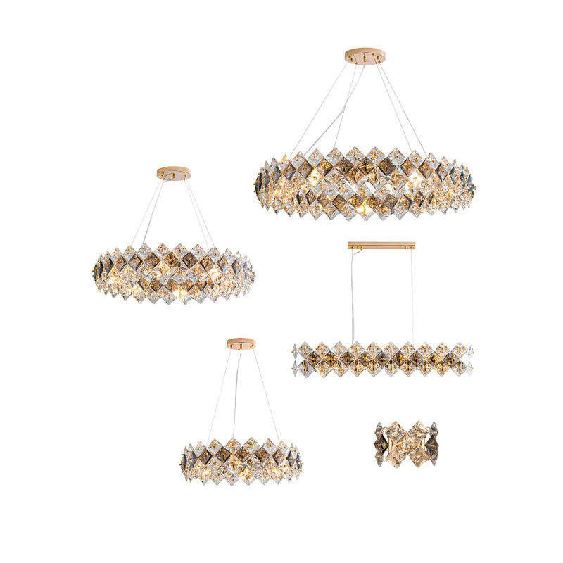 Afralia™ Luxury Crystal Chandelier Lighting for Dinning Room