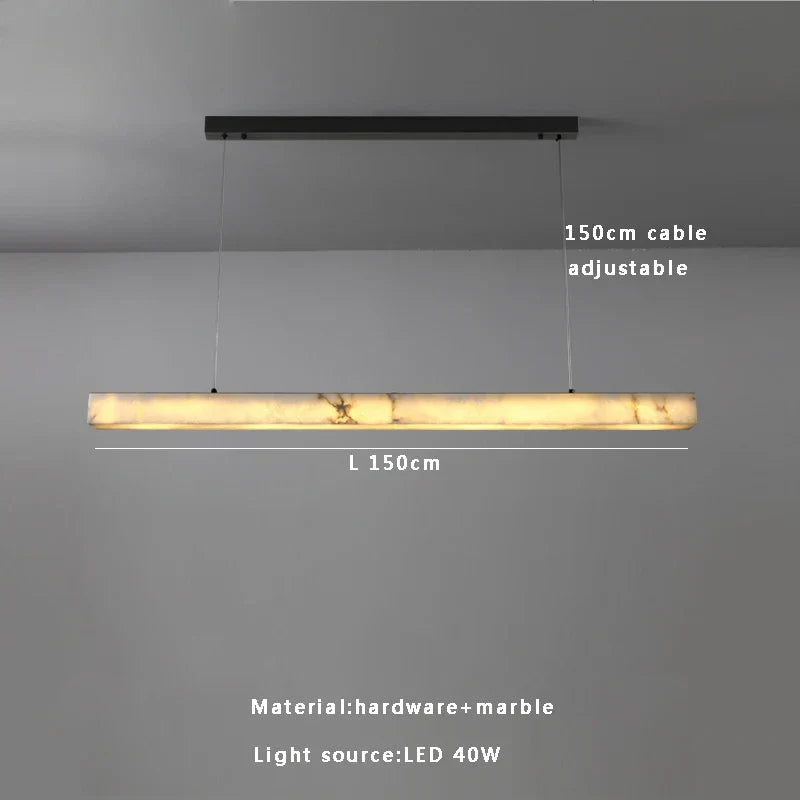Afralia™ Marble Stone Hanging Lamp for Bar Dining Table Luxe Light Fixture