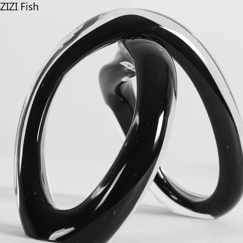 Afralia™ Knot Ornaments Glass Sculpture for Desk Decor - Creative Geometric Artwork