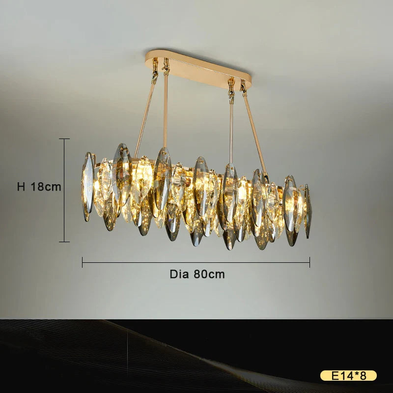Afralia™ Crystal Chandelier Light: Modern LED Pendant Lamp for Bedroom & Living Room.