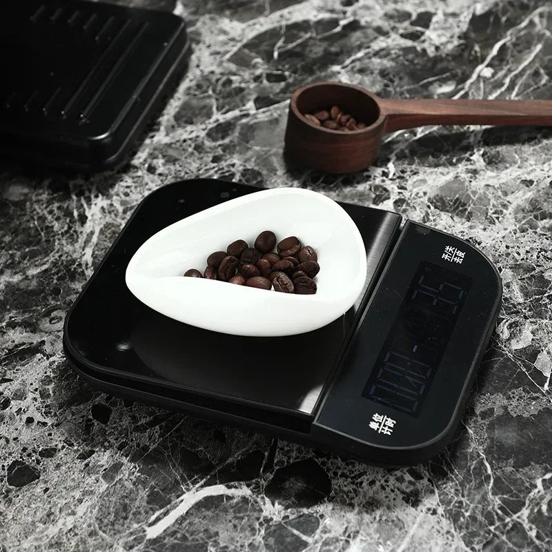 Afralia™ Ceramic White Dose Trays & Tea Spoon Set