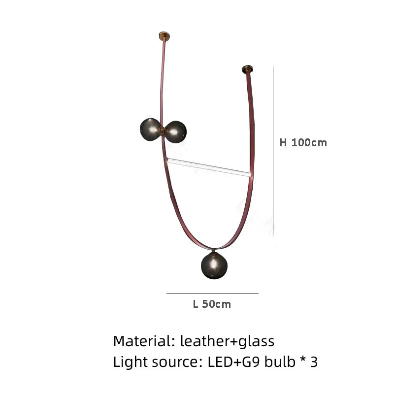 Afralia™ Leather Chandeliers 2023 LED Minimalist Home Decor Lighting for Living Room