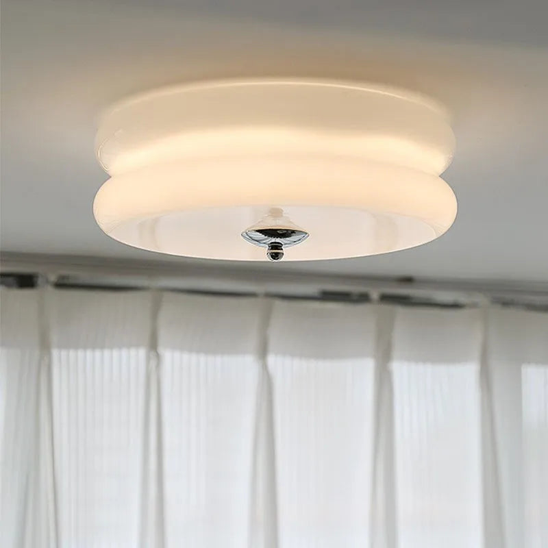 Afralia™ Double Layer Glass LED Ceiling Lights for Home Decor and Lighting Fixtures