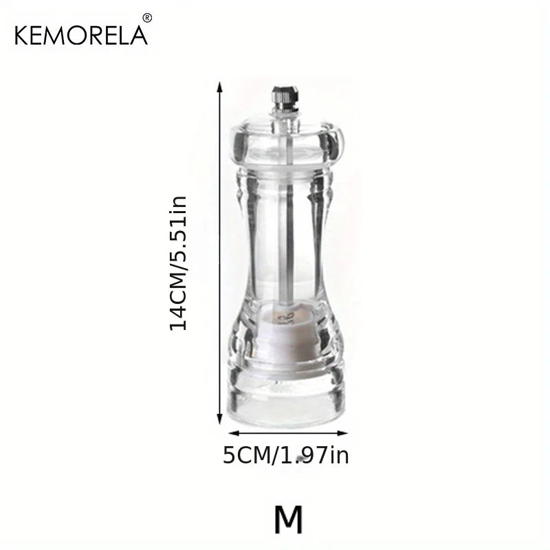 Afralia™ Acrylic Manual Pepper Grinder | Transparent Salt and Spices Mill Shaker