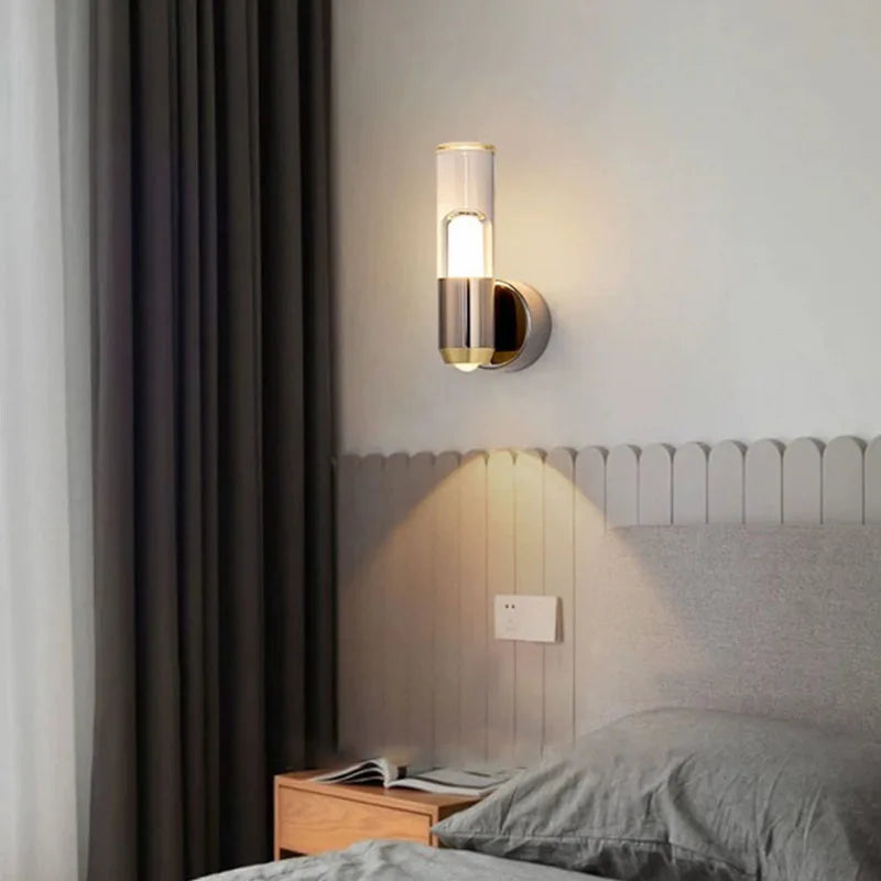Afralia™ Rotatable Transparent Wall Lamp for Modern Minimalist Bedroom & Living Room
