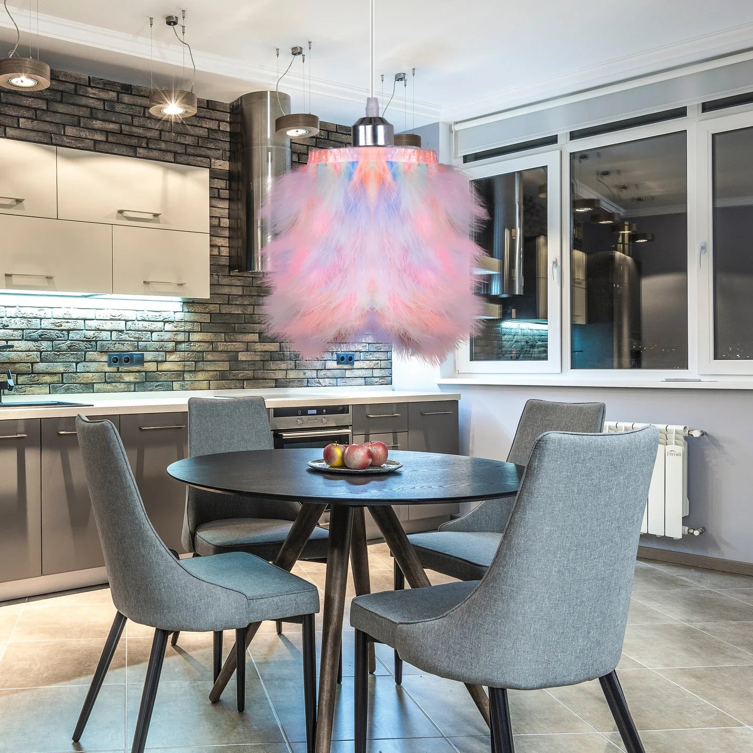 Fluffy Feather Pendant Light by Afralia™ - Nordic Chandelier for Living Room & Bedroom