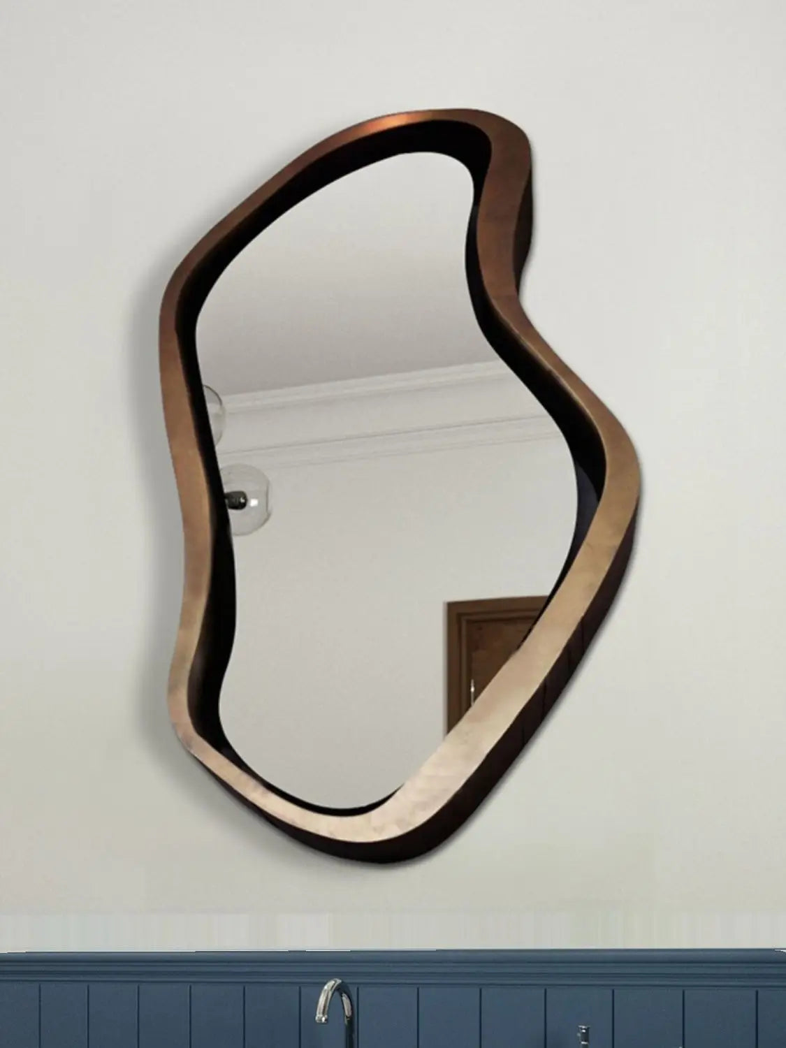 Afralia™ Nordic Irregular Dressing Mirror, Light Luxury Wall Mounted Art Decoration Mirror