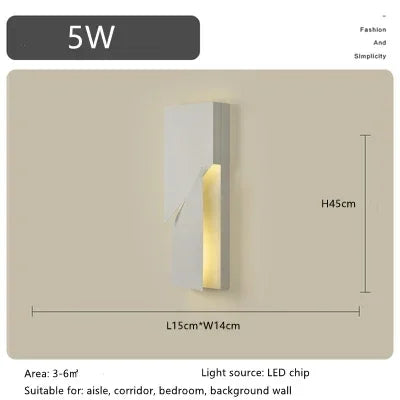 Afralia™ Shadow Metal Sconce Light for Geometric Led Wall Lamp, Living Room, Bedroom